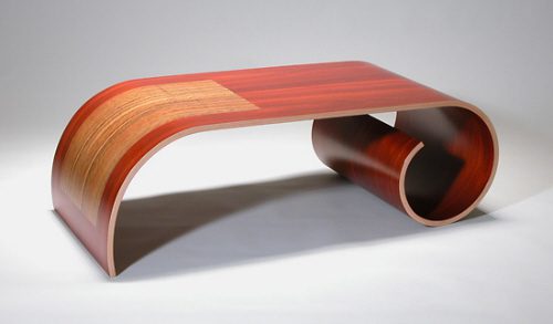 bent wood contemporary coffee table kino guero