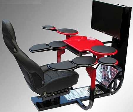 v 1 computer desk workstation gaming chair